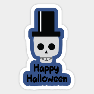 Happy Halloween Skull Sticker